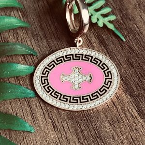 Pink color silver necklace or earing!